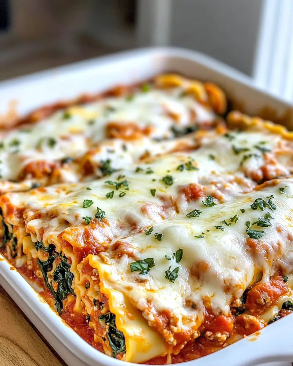 Classic Cheesy Pumpkin Spinach Lasagna Roll-Ups image