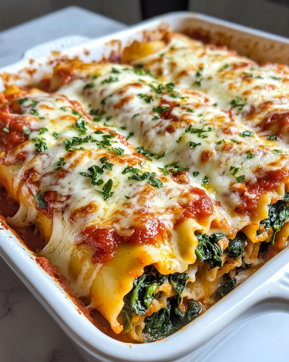 Easy Cheesy Pumpkin Spinach Lasagna Roll-Ups recipe photo