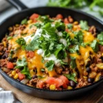 Homemade Cheesy Taco Skillet with Black Beans photo