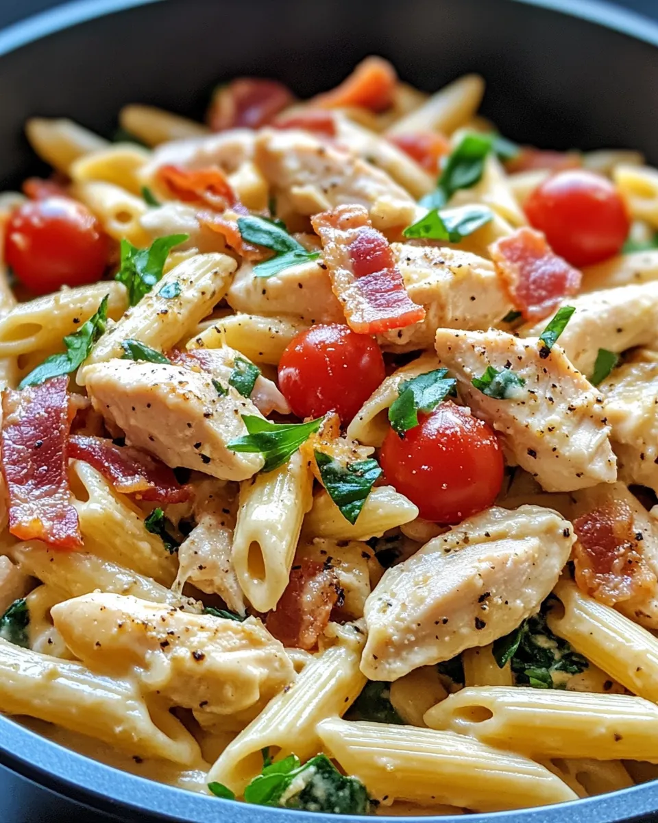 Classic Chicken Bacon Ranch Pasta (No Bacon Option) food shot