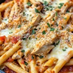 Homemade Chicken Parm Pasta Skillet (Crispy Topping) photo
