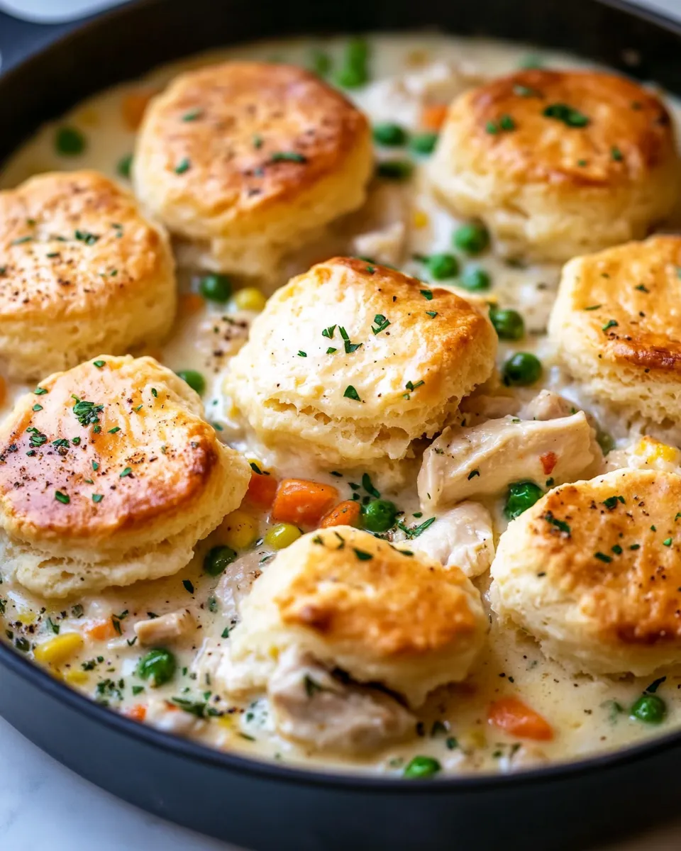 Easy Chicken Pot Pie Biscuit Bake (Family Favorite) dish photo