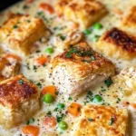Homemade Chicken Pot Pie Soup with Puff Croutons recipe photo