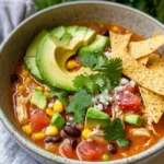 Homemade Chicken Tortilla Soup with Avocado & Lime recipe photo