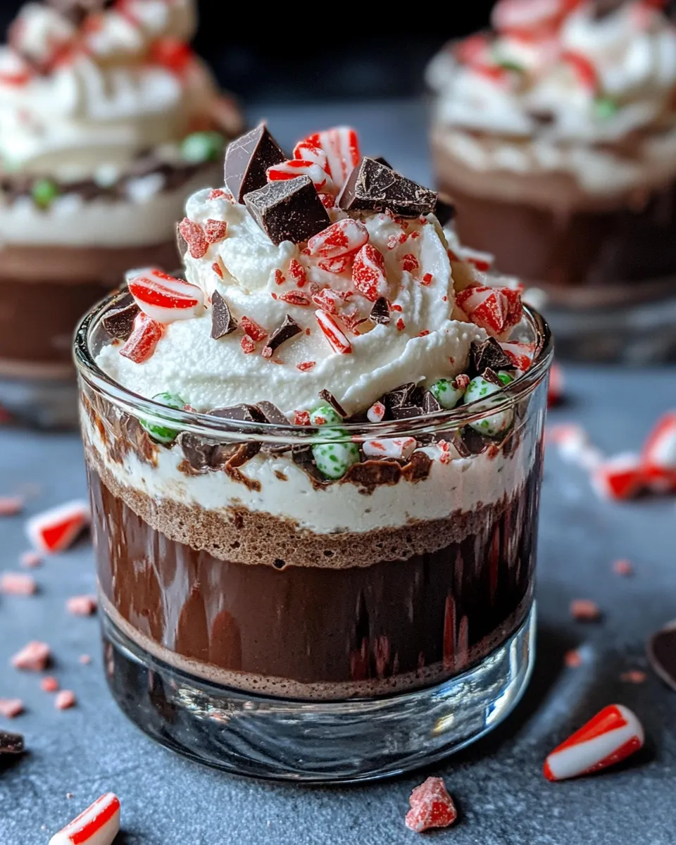 Homemade Chocolate Peppermint Mousse Cups photo