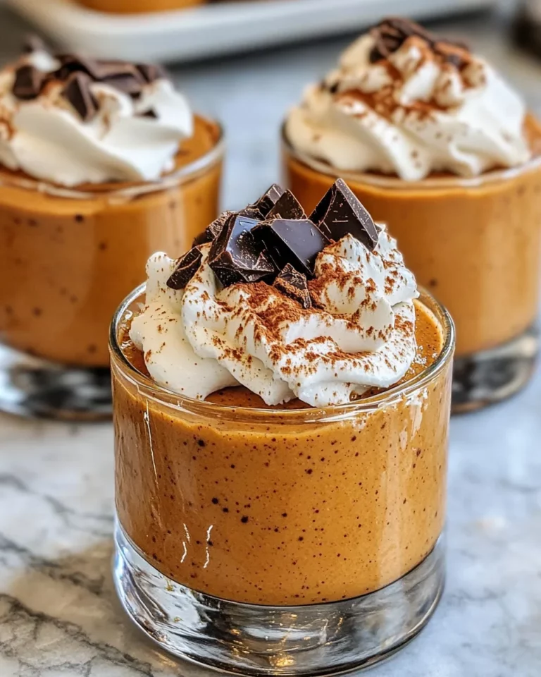 Homemade Chocolate Pumpkin Mousse Cups photo