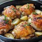 Homemade Cider-Braised Chicken with Apples & Onions recipe photo