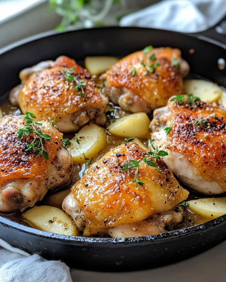 Homemade Cider-Braised Chicken with Apples & Onions recipe photo