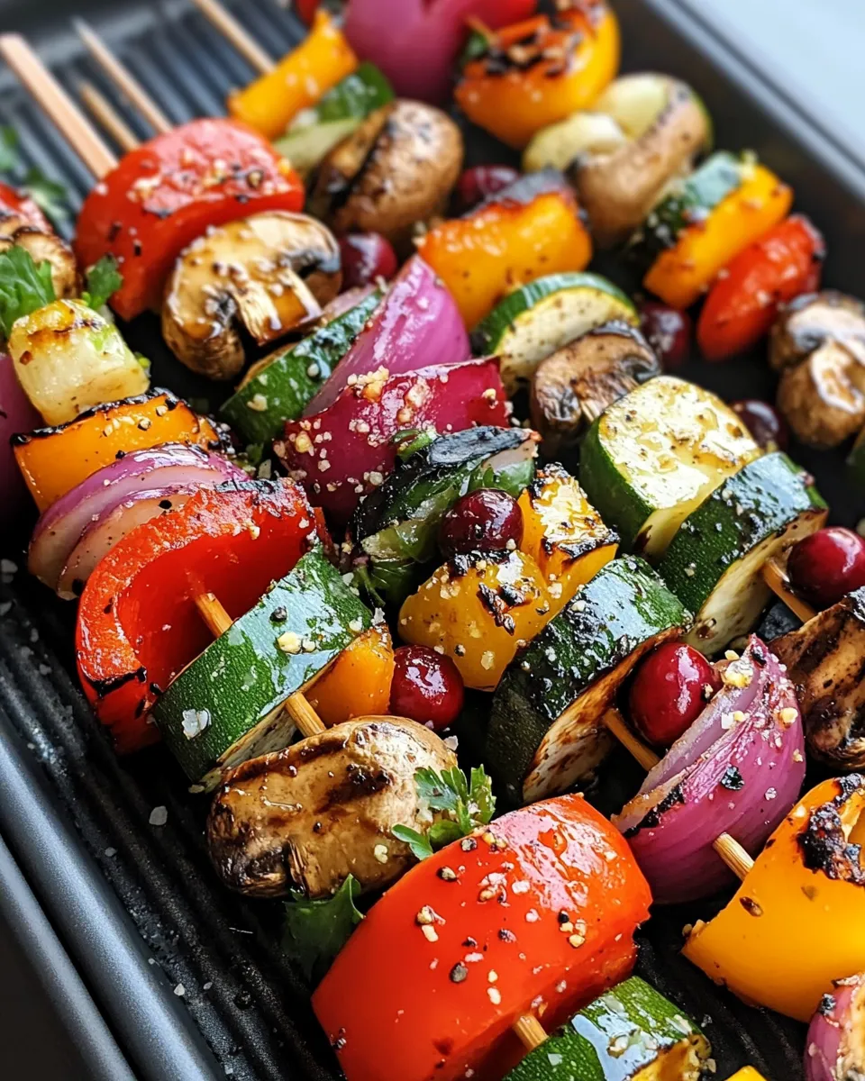 Classic Cranberry Balsamic Glazed Veggie Skewers dish photo