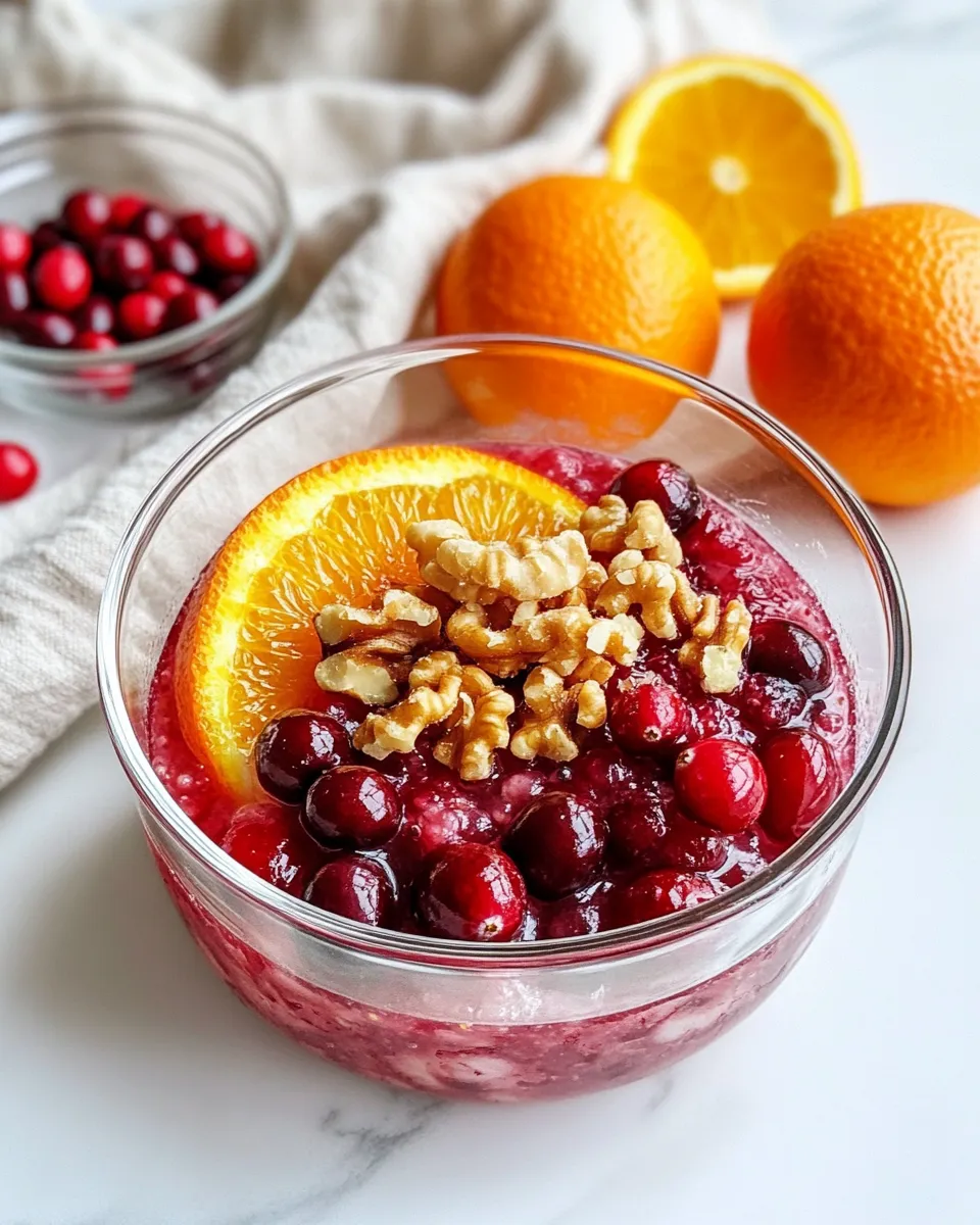 Classic Cranberry Orange Relish (No Cook, Fresh) food shot