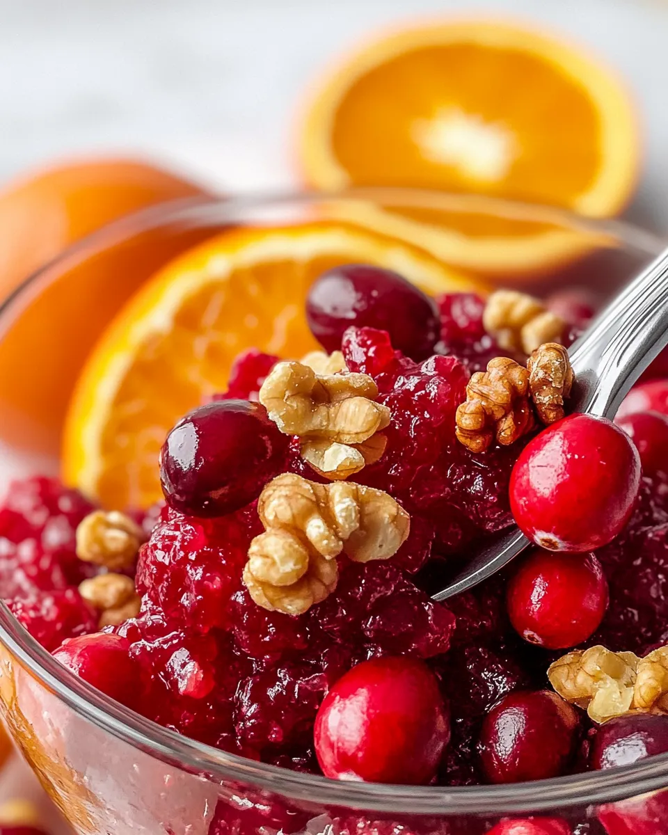 Easy Cranberry Orange Relish (No Cook, Fresh) dish photo