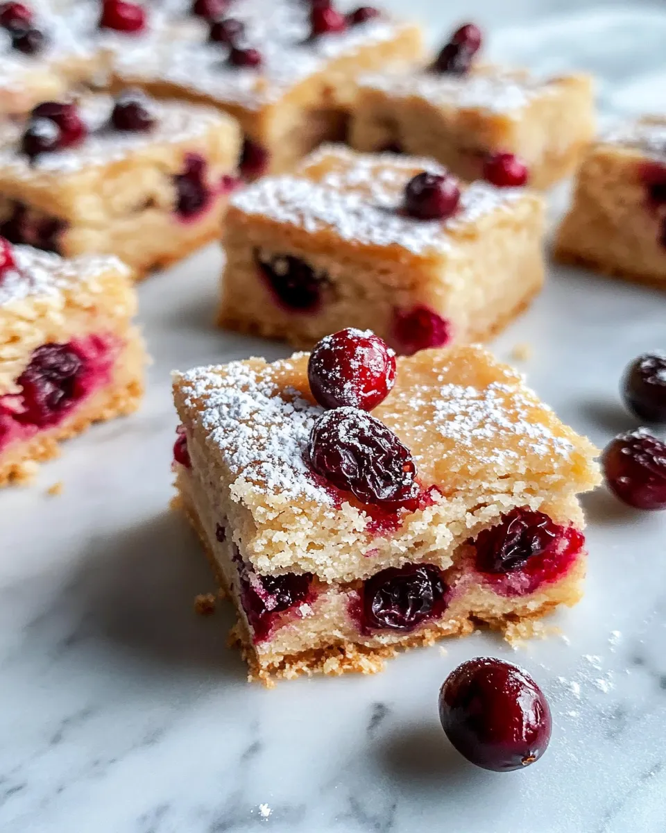 Homemade Cranberry Orange Shortbread Slices photo