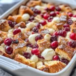 Delicious Cranberry White Chocolate Bread Pudding photo