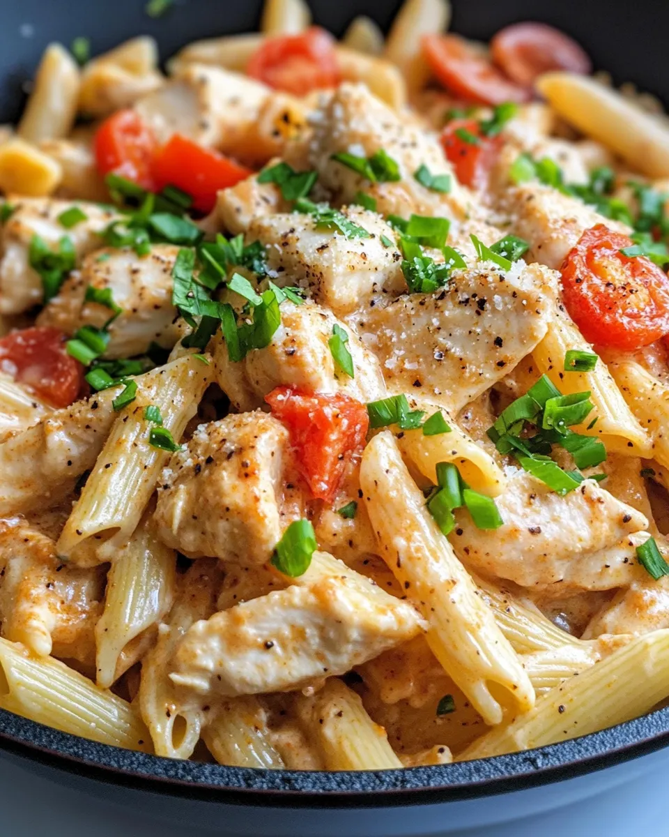 Classic Creamy Cajun Chicken Penne Skillet image