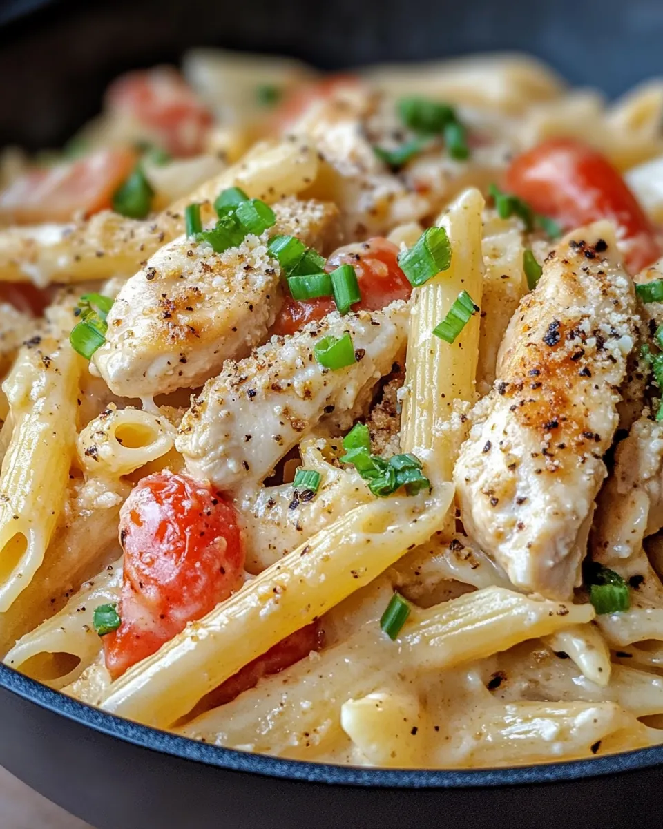 Easy Creamy Cajun Chicken Penne Skillet recipe photo