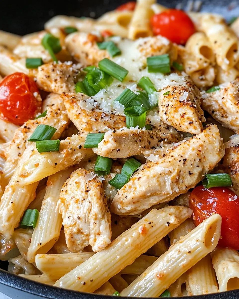 Delicious Creamy Cajun Chicken Penne Skillet dish photo