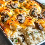 Homemade Creamy Chicken & Rice Casserole with Mushrooms recipe photo