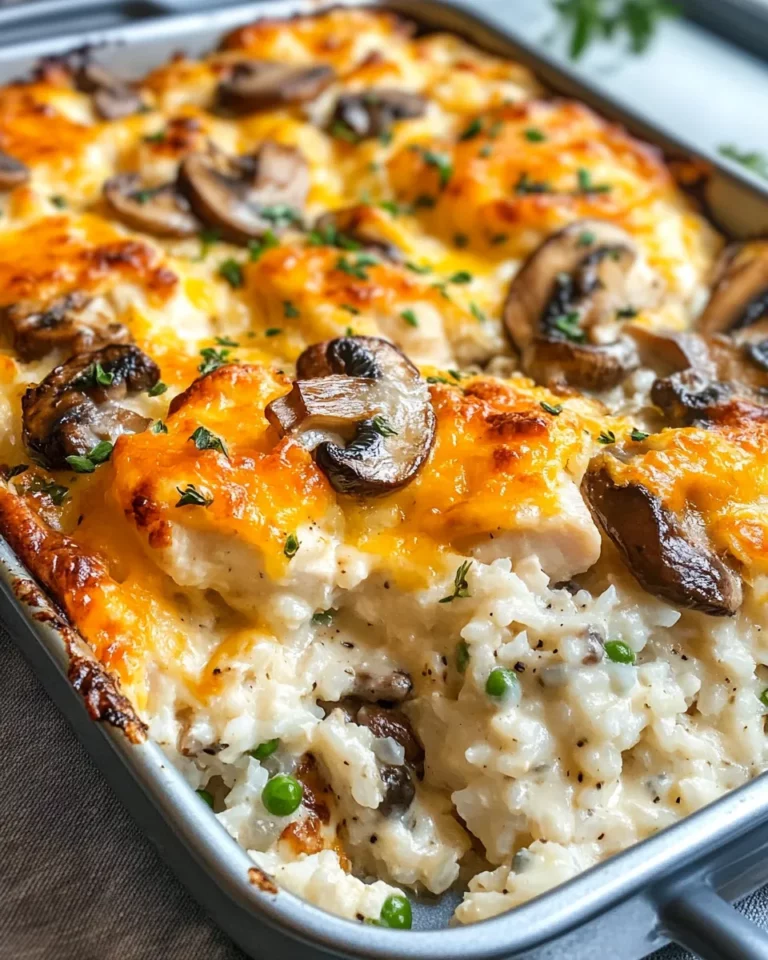 Homemade Creamy Chicken & Rice Casserole with Mushrooms recipe photo