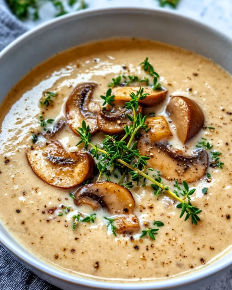 Homemade Creamy Mushroom Thyme Soup photo