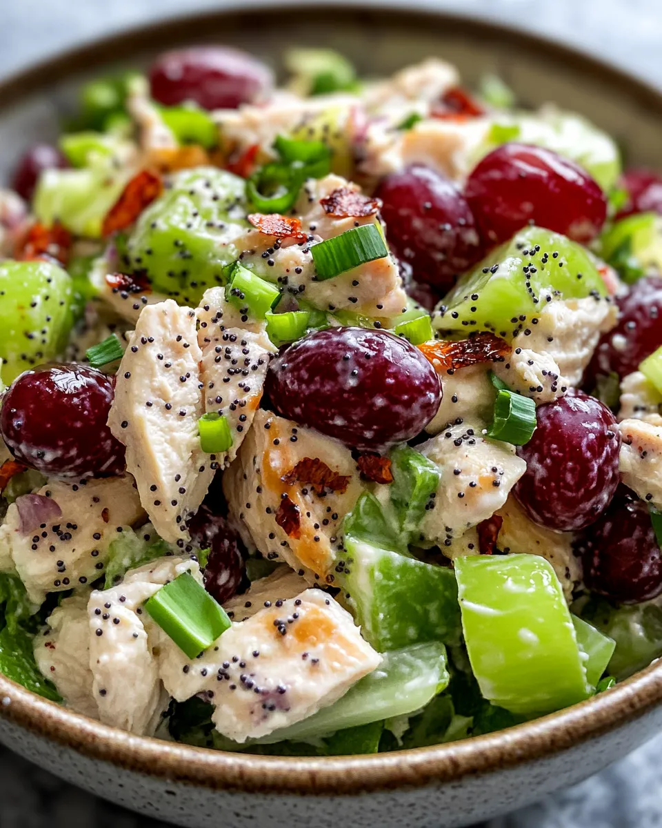Classic Creamy Poppyseed Chicken Salad with Grapes plate image