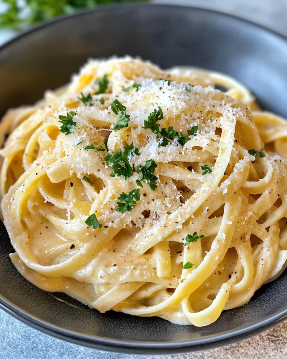 Classic Creamy Pumpkin Alfredo Fettuccine image
