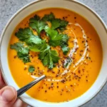 Homemade Creamy Pumpkin Soup with Coconut & Chili Oil photo