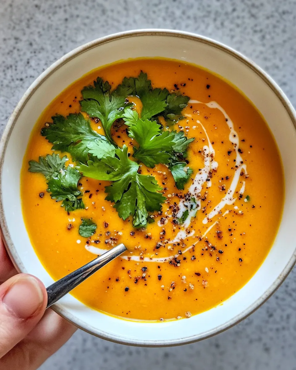Homemade Creamy Pumpkin Soup with Coconut & Chili Oil photo