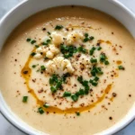 Homemade Creamy Roasted Garlic & Cauliflower Soup photo