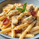 Homemade Creamy Sun-Dried Tomato Chicken Penne photo