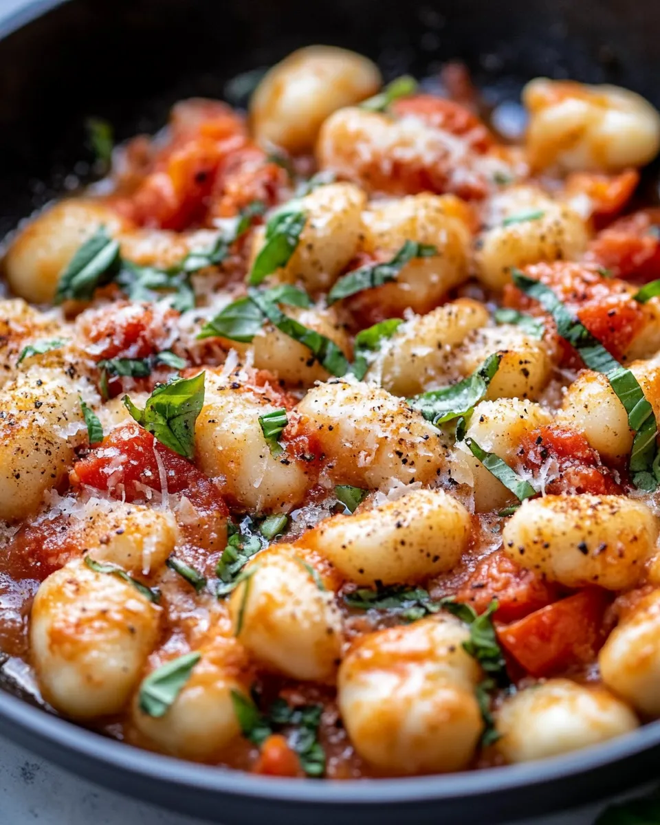 Homemade Creamy Tomato Basil Pan-Fried Gnocchi photo