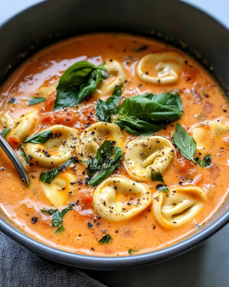 Homemade Creamy Tomato Basil Tortellini Soup recipe photo
