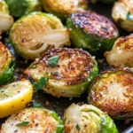 Homemade Crispy Parmesan Brussels Sprouts with Lemon recipe photo