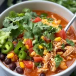 Homemade Crockpot Chicken Enchilada Soup (Set & Forget) photo