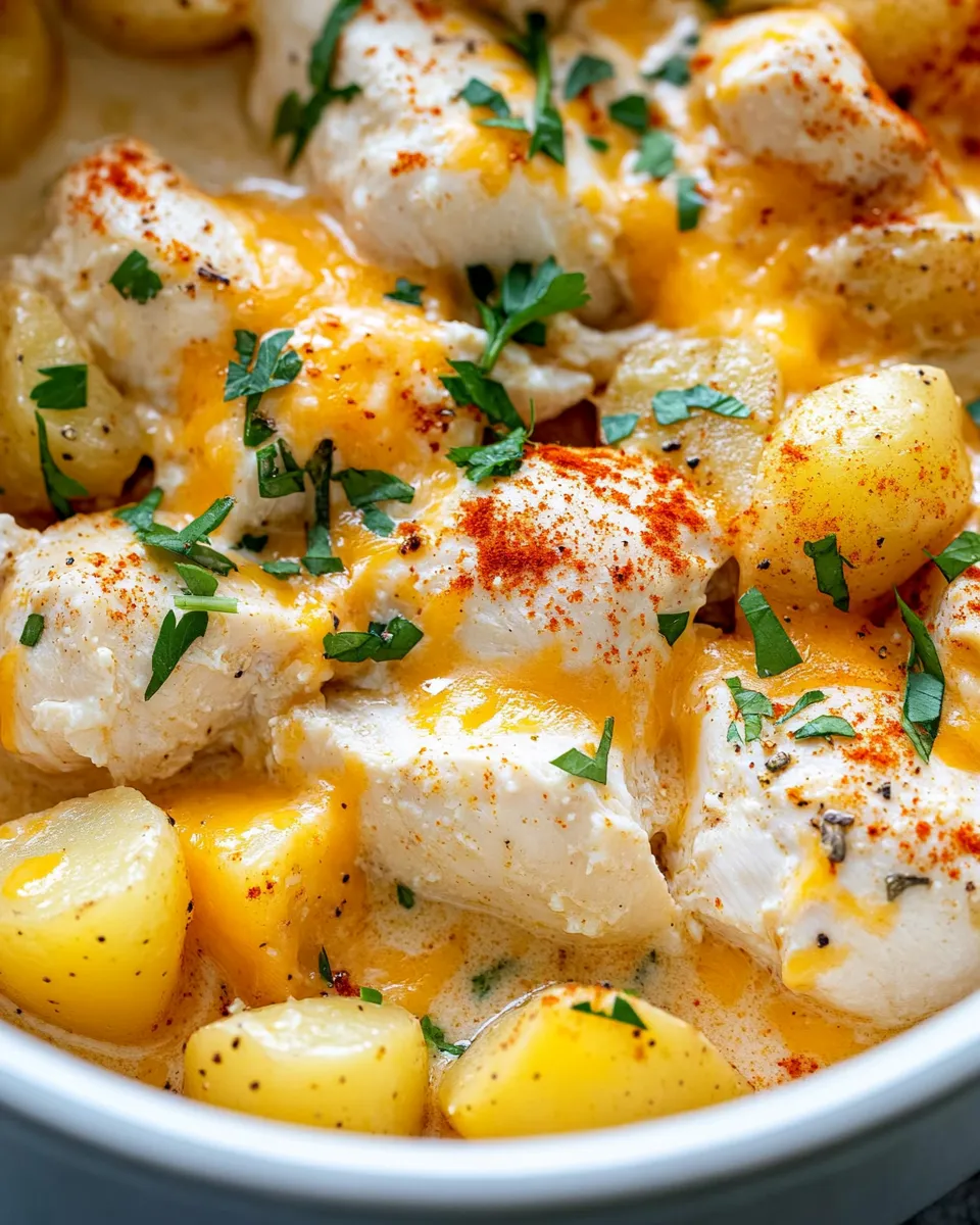 Classic Crockpot Creamy Ranch Chicken & Potatoes dish photo