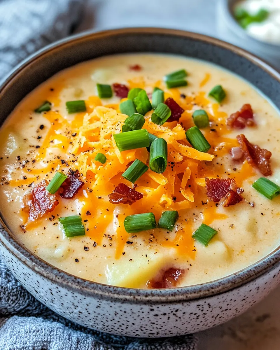 Easy Crockpot Loaded Baked Potato Soup recipe photo