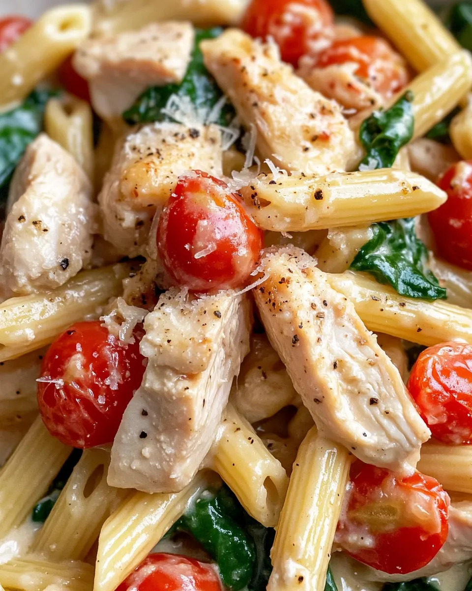 Classic Crockpot Tuscan Chicken Pasta (Rich & Creamy) dish photo