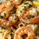 Homemade Garlic Butter Shrimp Linguine (20 Minutes) recipe photo