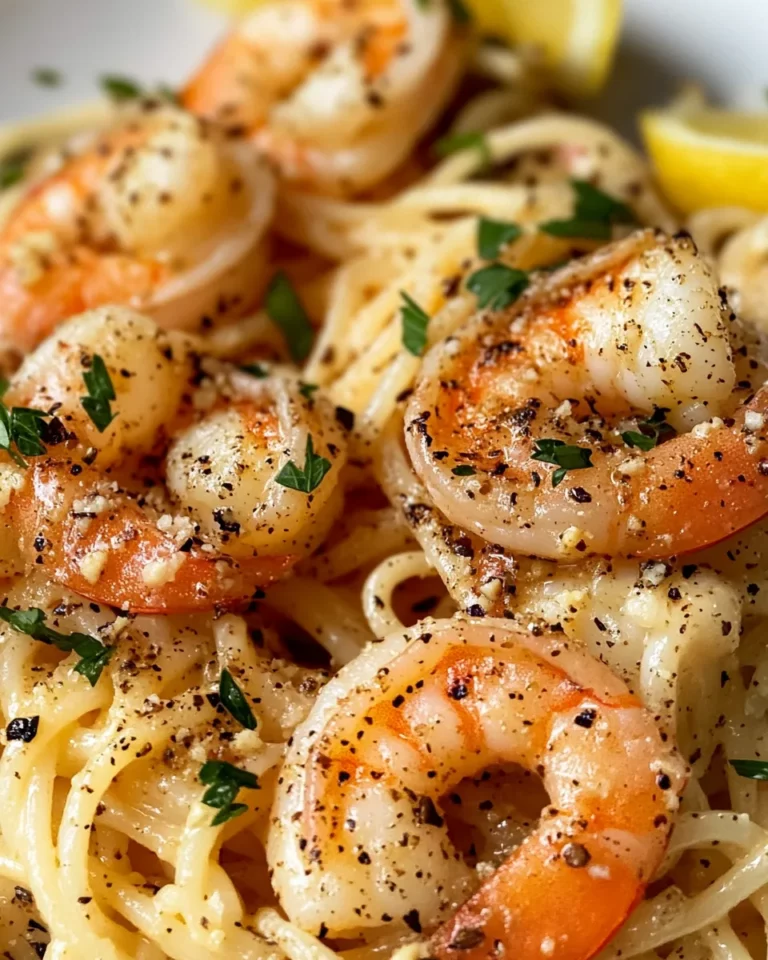 Homemade Garlic Butter Shrimp Linguine (20 Minutes) recipe photo