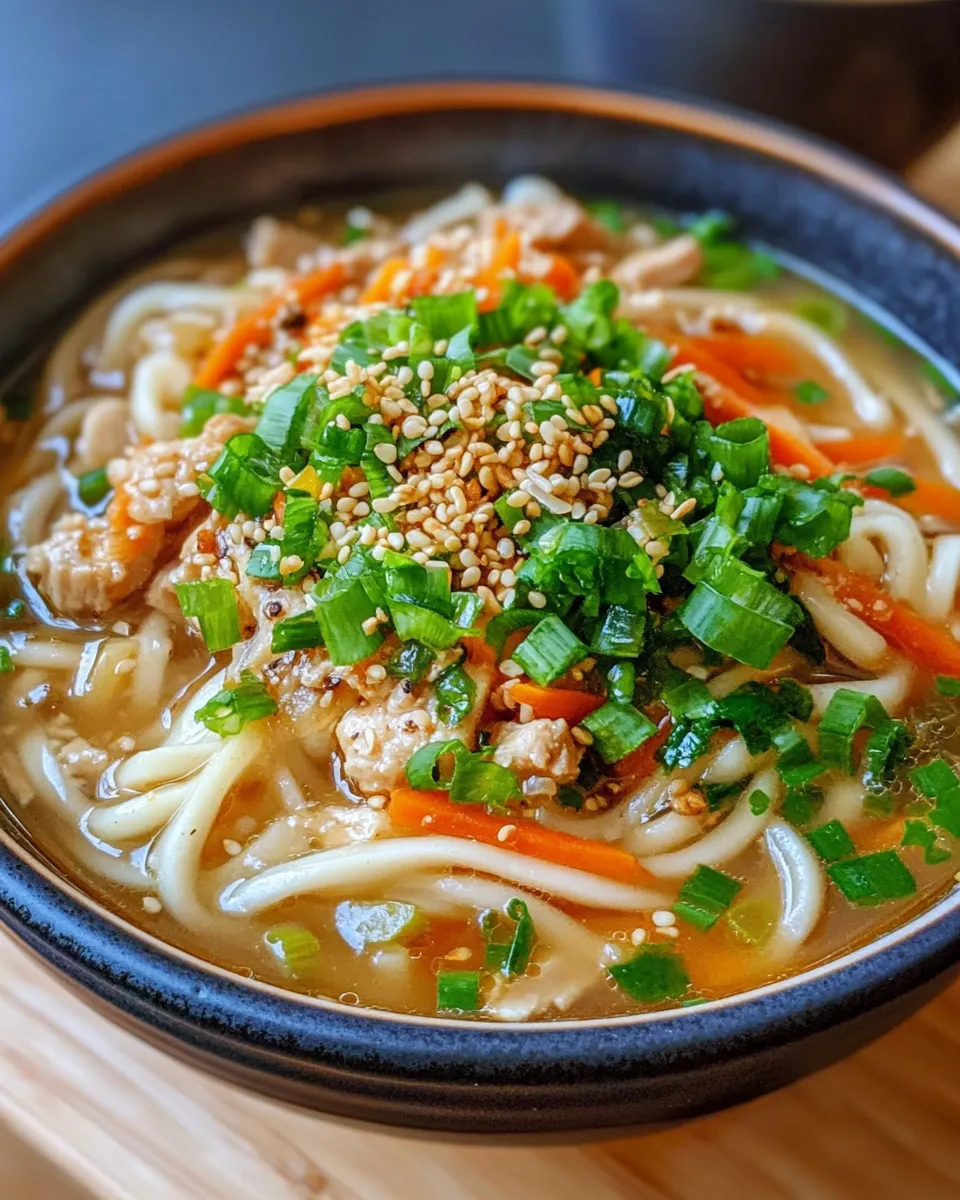Classic Ginger Miso Udon Noodle Soup image