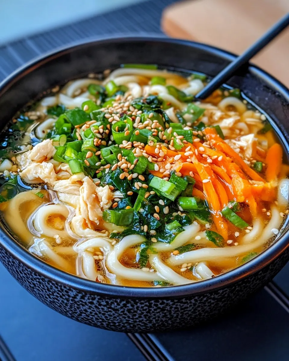 Easy Ginger Miso Udon Noodle Soup recipe image