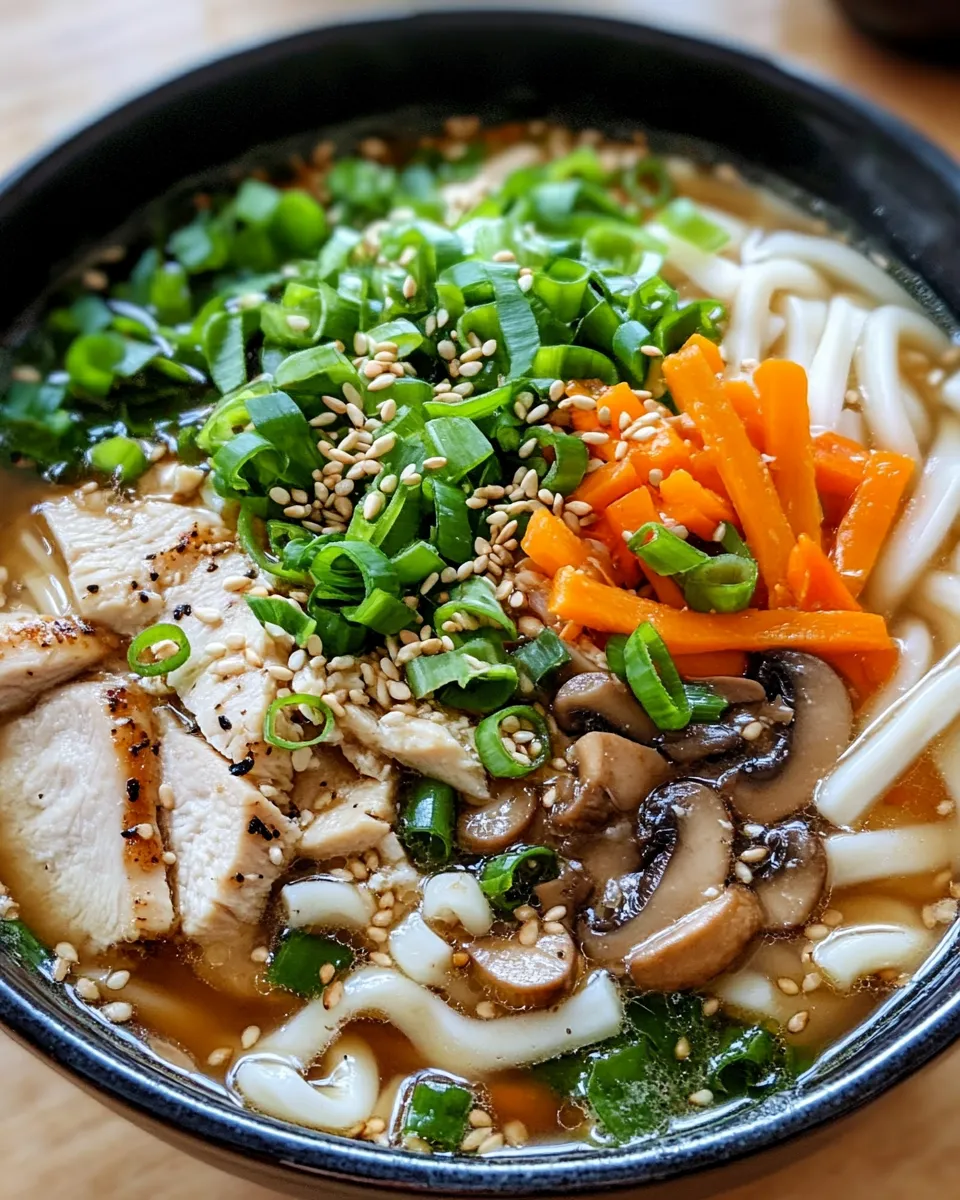 Delicious Ginger Miso Udon Noodle Soup dish photo