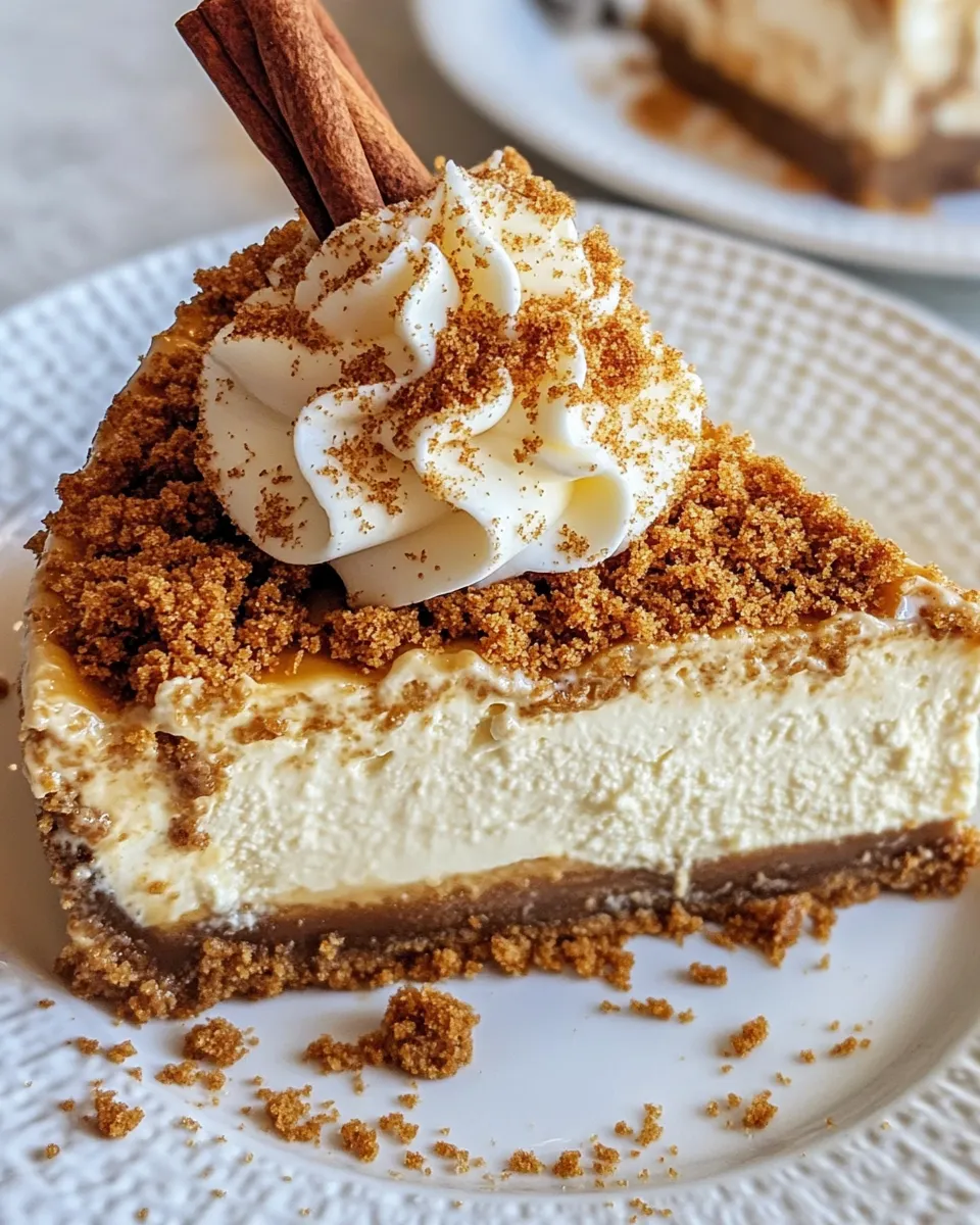 Homemade Gingerbread Cheesecake with Gingersnap Crust photo