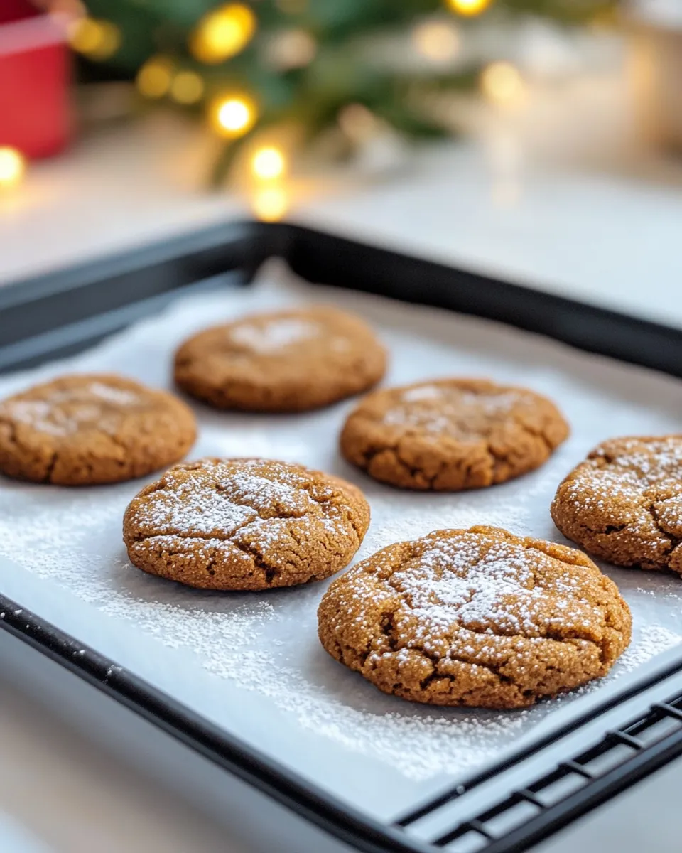 Classic Gingerbread Crinkle Cookies (Soft & Chewy) recipe image