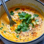 Homemade Golden Turmeric Cauliflower Dal Soup photo