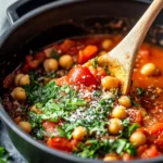 Homemade Harissa Tomato Chickpea Soup photo