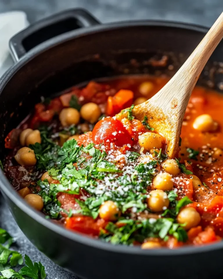 Homemade Harissa Tomato Chickpea Soup photo