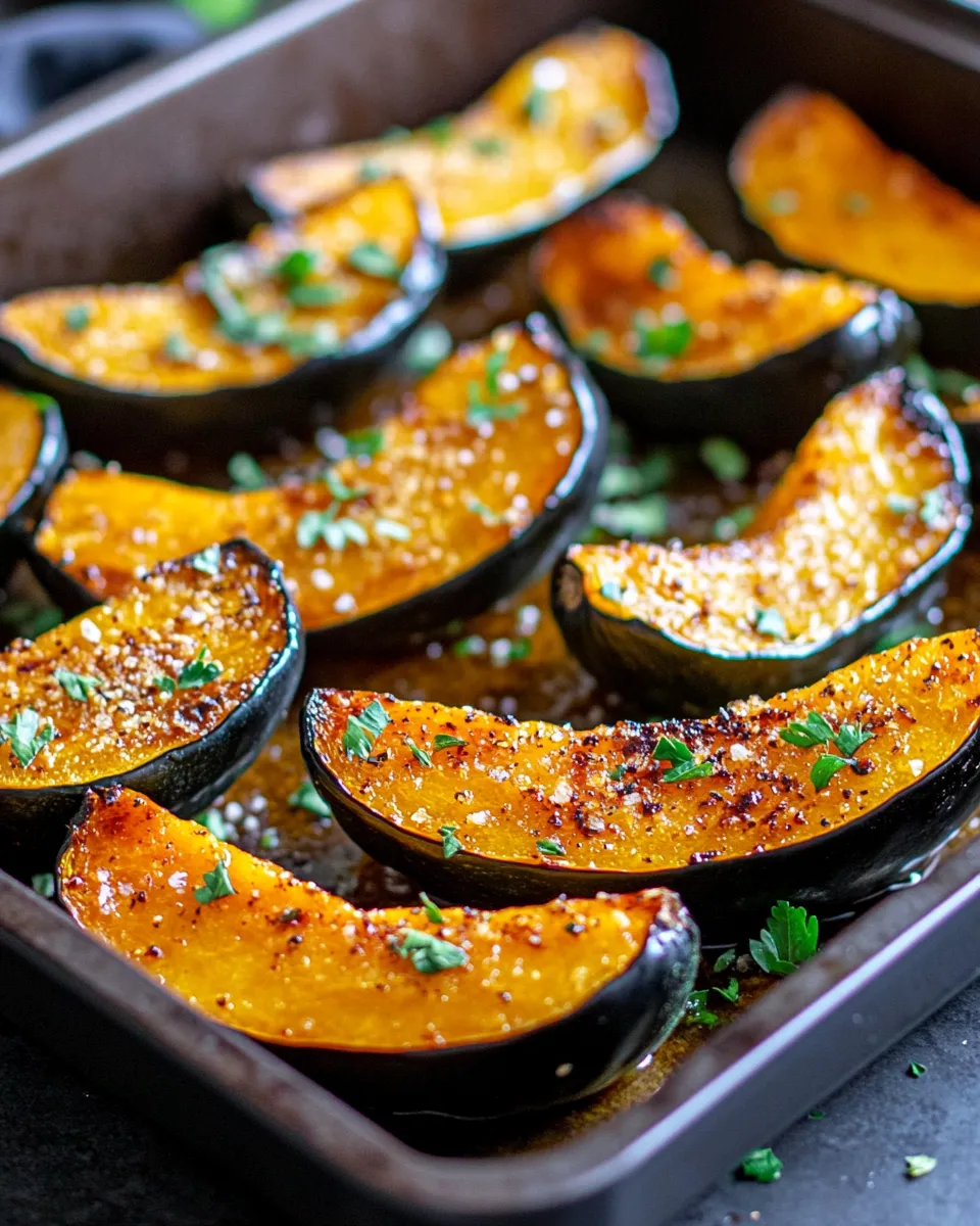 Delicious Honey-Garlic Acorn Squash Wedges plate image