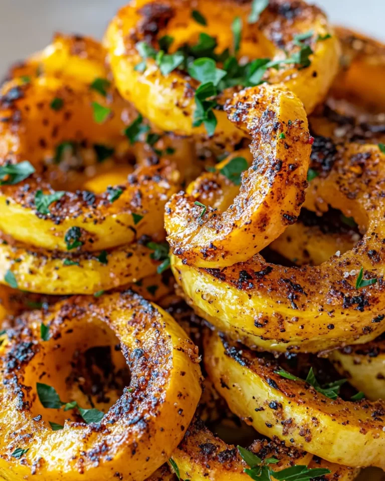 Delicious Honey Roasted Delicata Squash Rings recipe photo