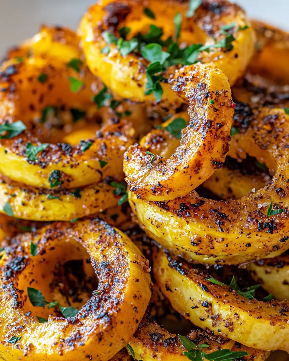 Delicious Honey Roasted Delicata Squash Rings recipe photo