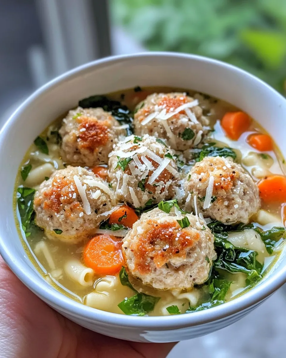 Easy Italian Wedding Soup with Turkey Meatballs recipe photo